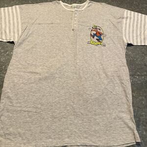 Vintage Goofy Single Stitch Button Henley T-Shirt Mens XL XXL Disney NOS USA NWT